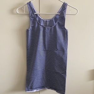 BAR III WHITE AND NAVY STRIPED TANK